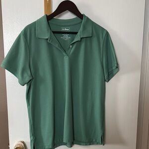 L.L. Bean Women's Short Sleeve Green Polo